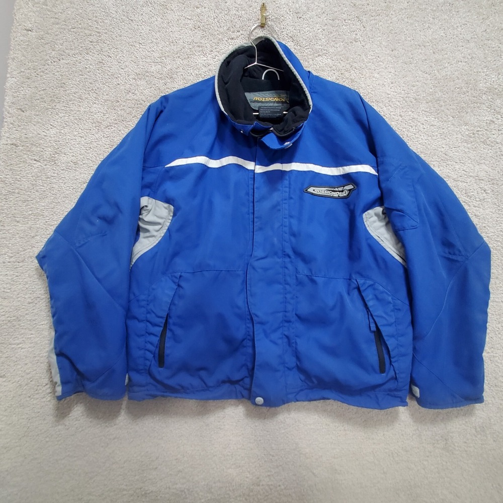 Rossignol Racing Ski Jacket‎ Boys 16 Blue  Snowboard Full Zip Outdoor Active